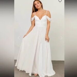 Soieblu Strapless White Gown